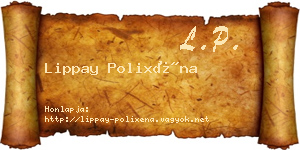 Lippay Polixéna névjegykártya